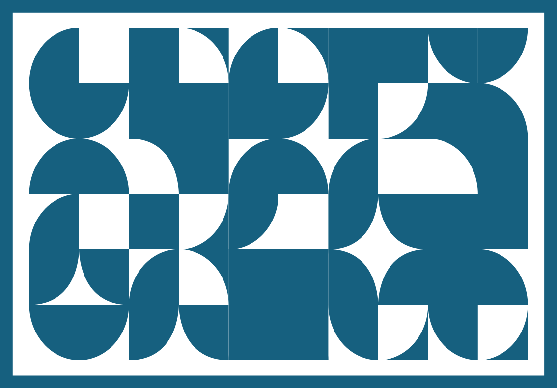 Covor de vinil geometric motiv abstract albastru - TenStickers