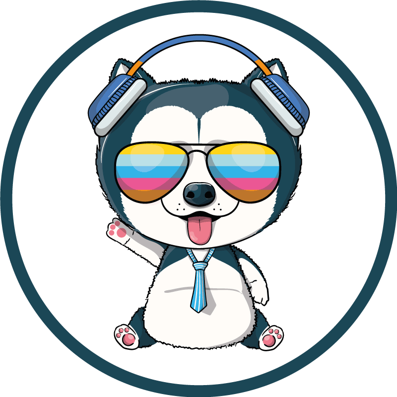 Covor de vinil pentru copii personaj cățeluș cool - TenStickers