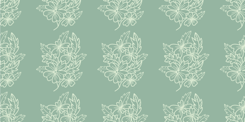 Covor vinil flori și plante elemente grațioase - TenStickers