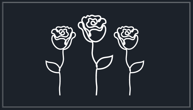 Covor vinil flori și plante reprezentare schiță botanică - TenStickers