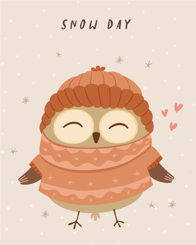 Covor de vinil pepiniere farmec bufniță de zăpadă - TenStickers