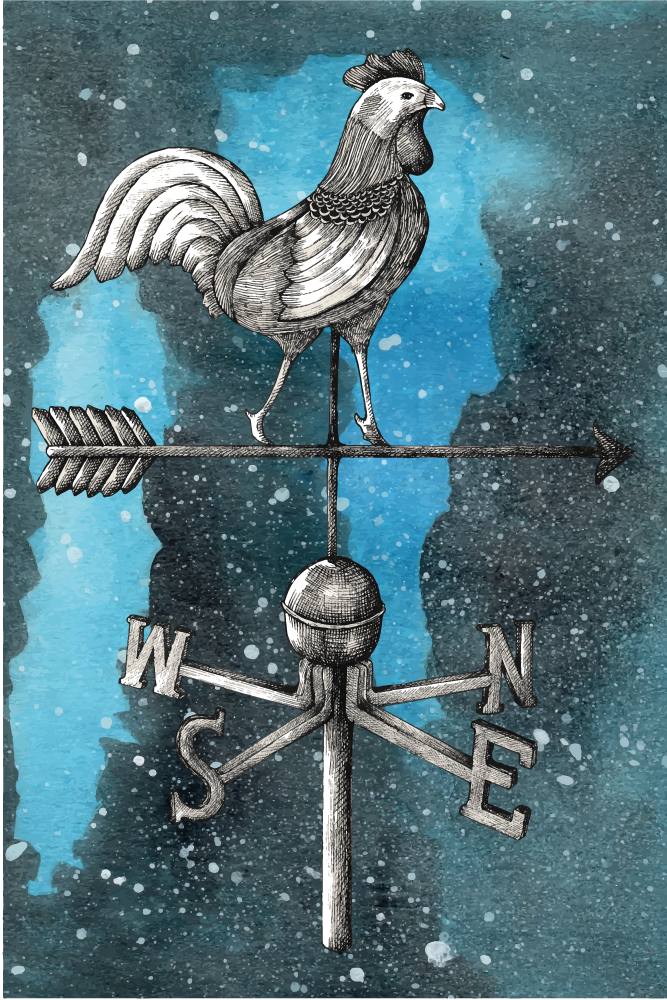 Covor de vinil Adolescenți cocoș cu giruetă - TenStickers