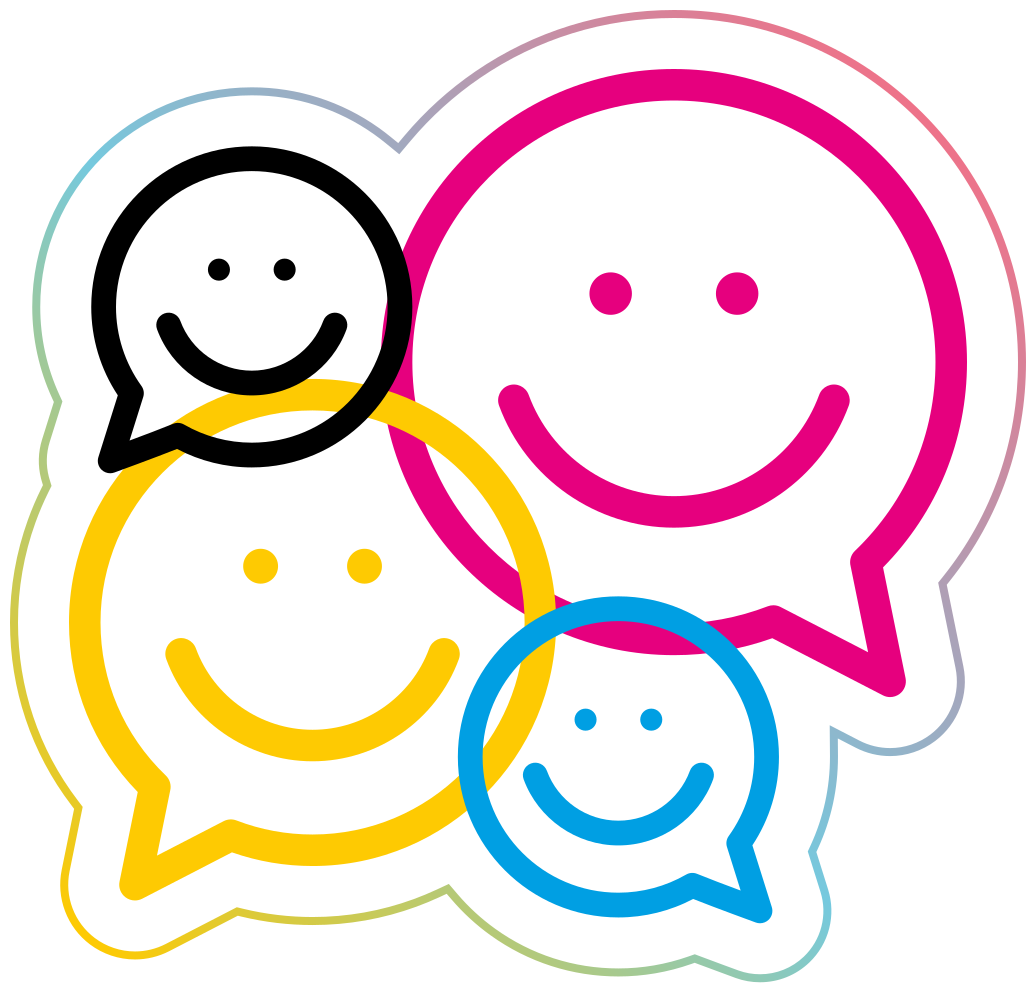 Covor de vinil Adolescenți colecție de fețe zâmbitoare - TenStickers