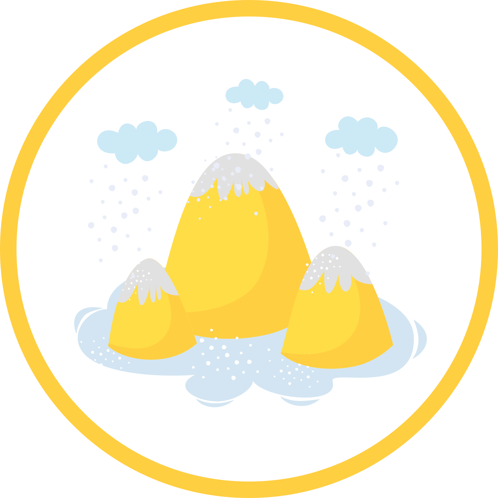 Alții covor de vinil peisaj montan vesel - TenStickers