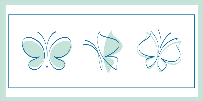 Covor vinil animal motivul trioului de fluturi - TenStickers