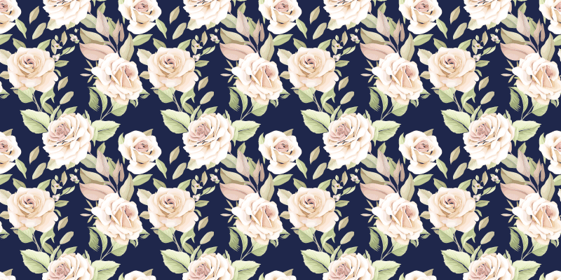 Covor vinil cu aspect de natura componentă florală elegantă - TenStickers