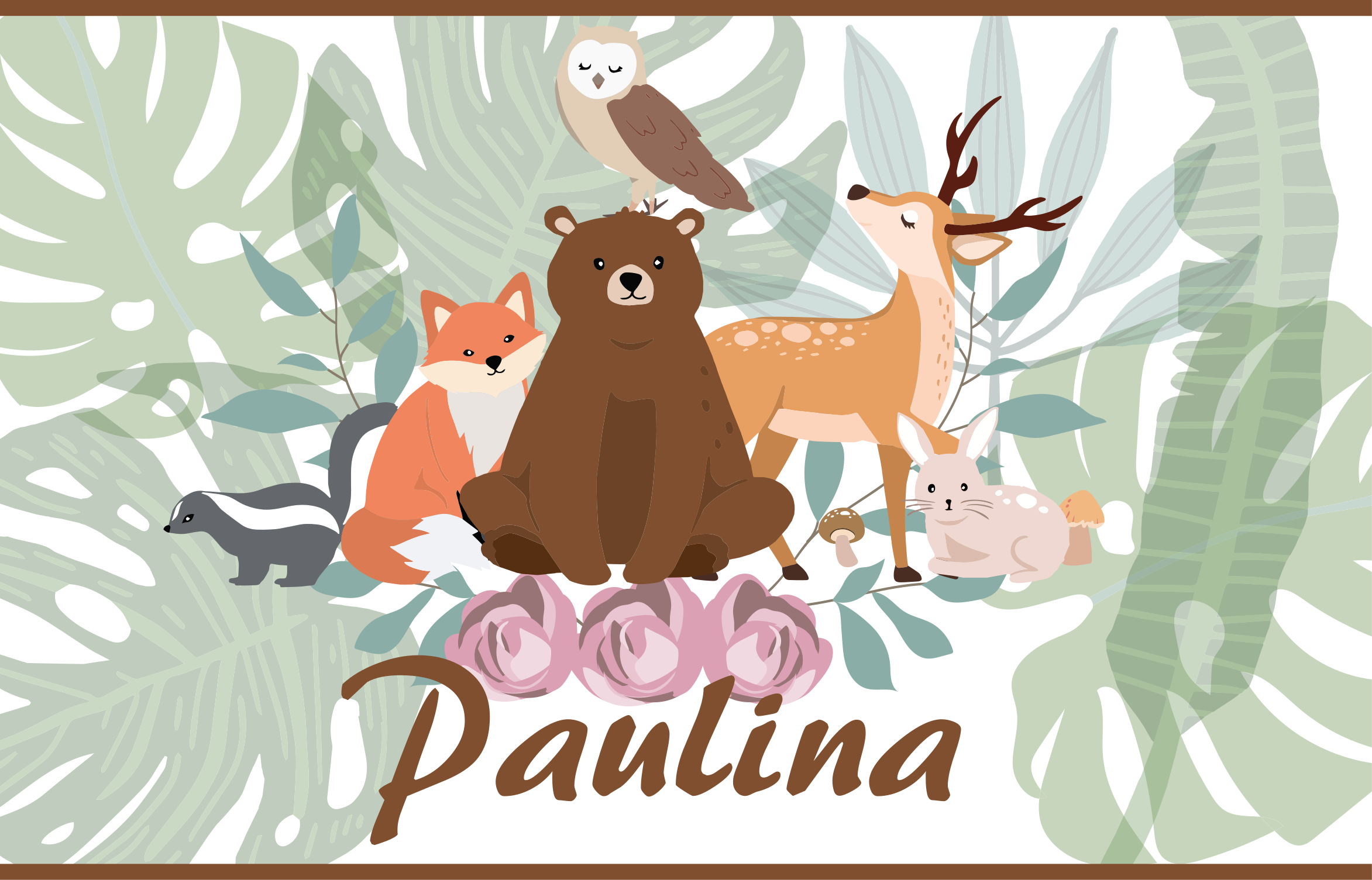 Covor pentru animale pădure girly - TenStickers