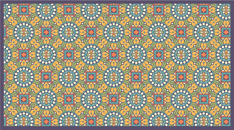 Covor de vinil mozaic compoziție galbenă colorată - TenStickers