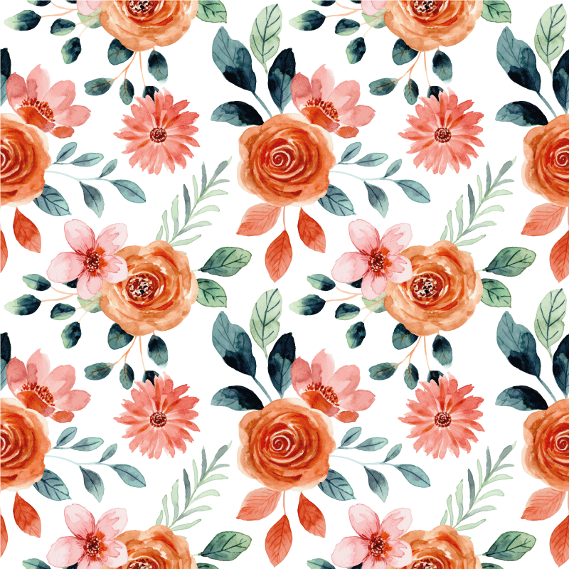 Covor vinil flori și plante încântare înfloritoare - TenStickers