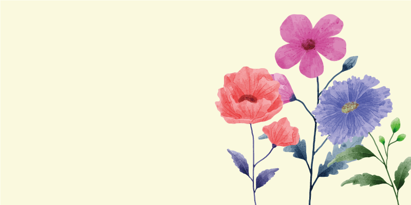 Covor vinil flori și plante compoziție botanică vibrantă - TenStickers