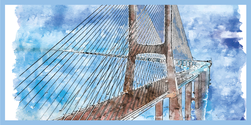 Covor de vinil hol ilustrație pod - TenStickers