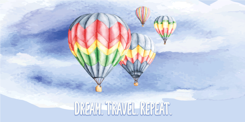 Covor vinil minimalist dorința ca călătoria să se repete - TenStickers