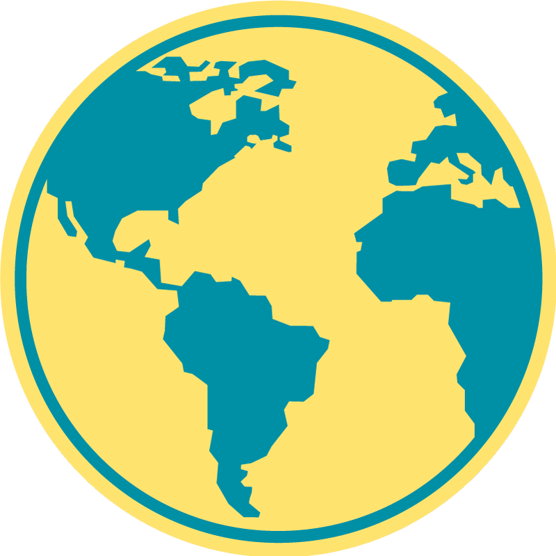 Covoruri vinil rotund hartă geografică a lumii - TenStickers