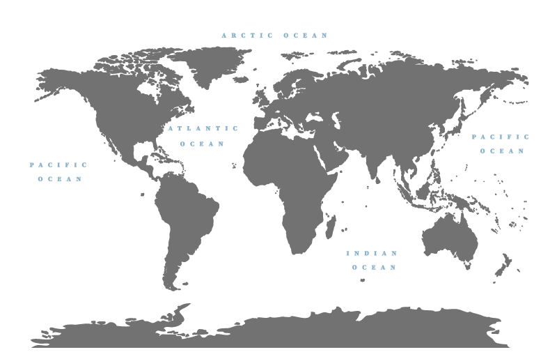 Covor de vinil hol hartă a lumii stilizată - TenStickers