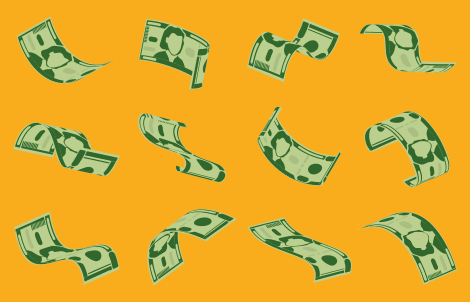 Covor vinil modern modelul fluxului de bani - TenStickers