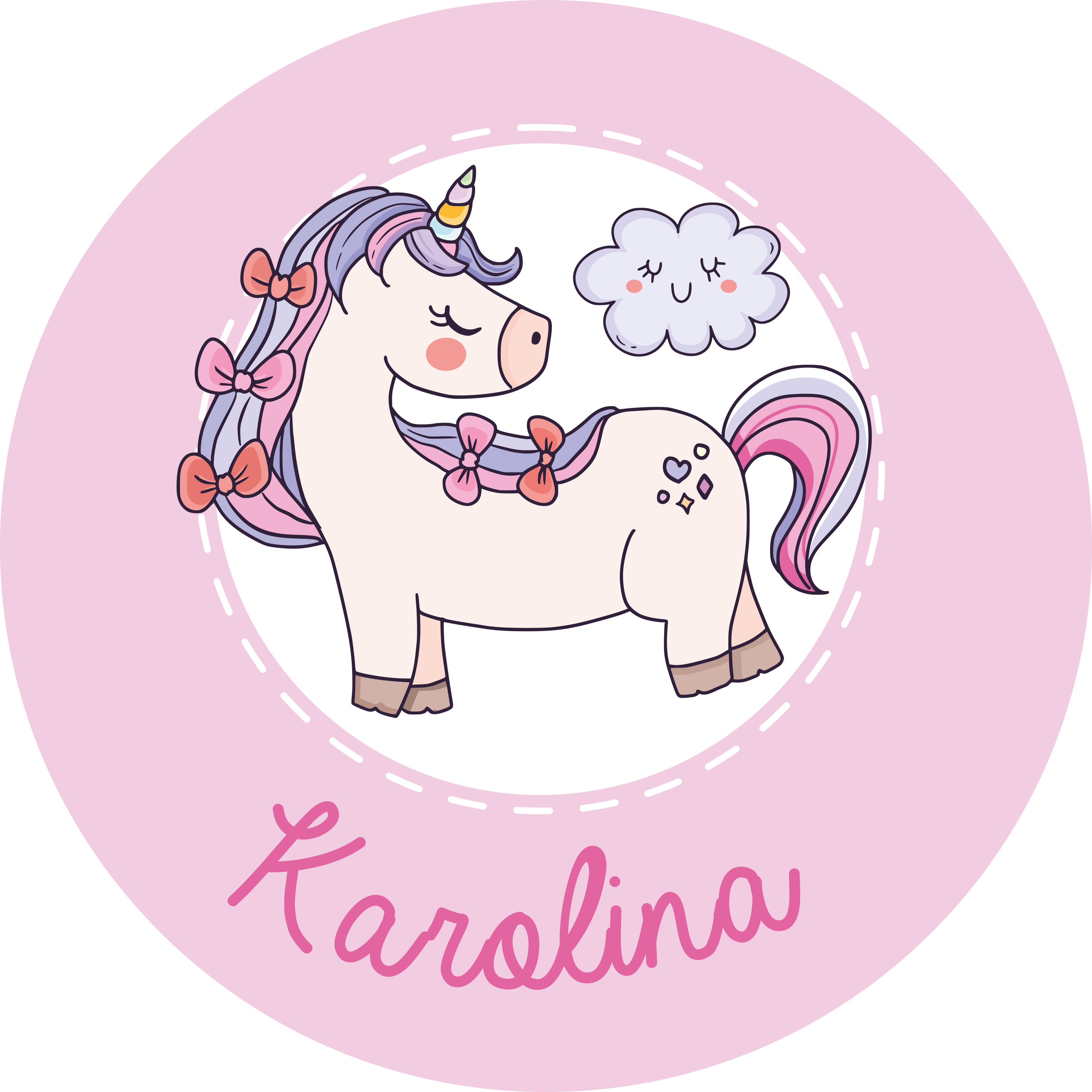Covor de vinil cu nome unicorn cu nume - TenStickers