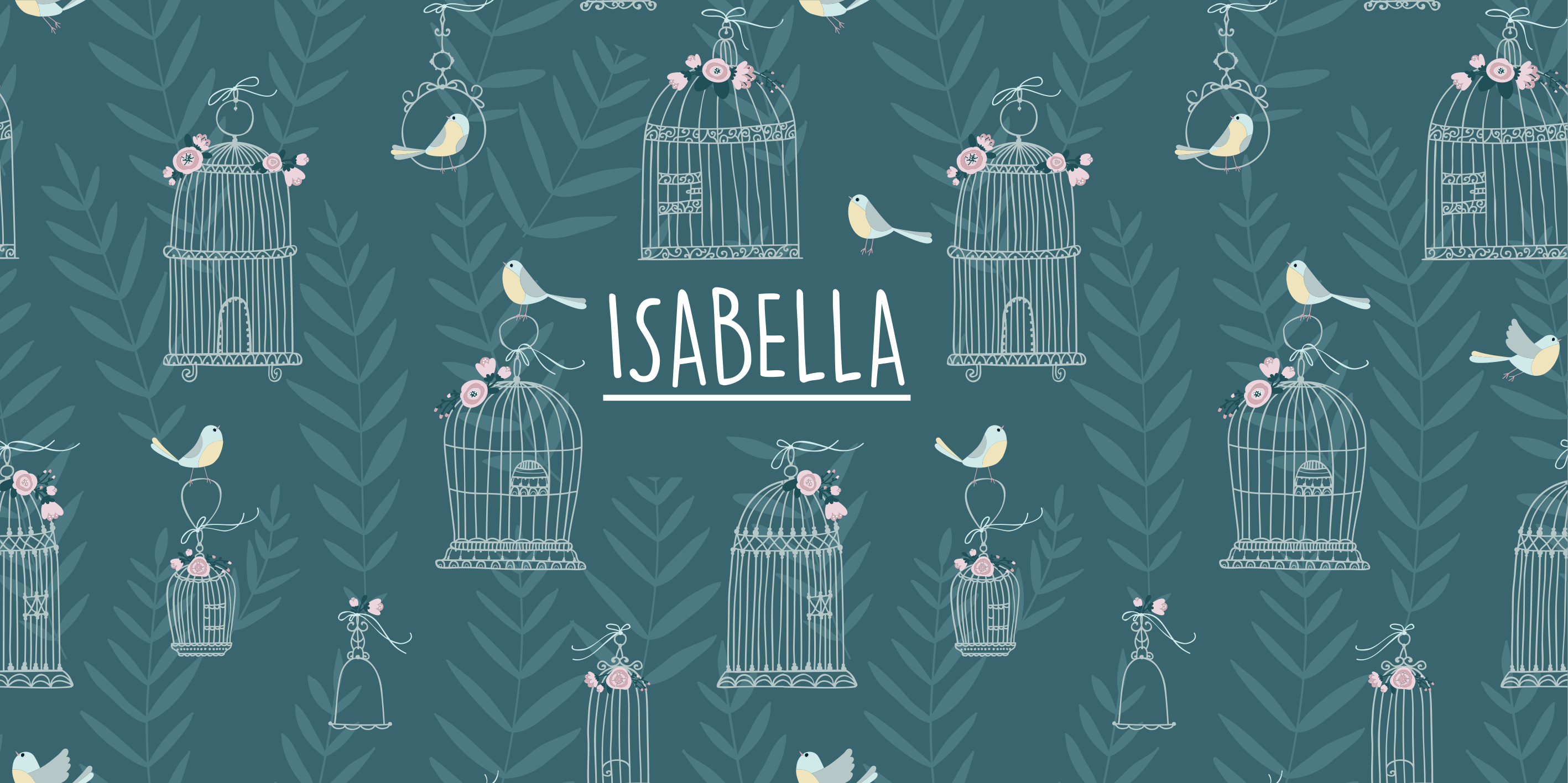 Covor de vinil cu nome model floral cu colivie - TenStickers