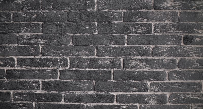 Covor de vinil efect de piatră cărămidă neagră elegantă - TenStickers