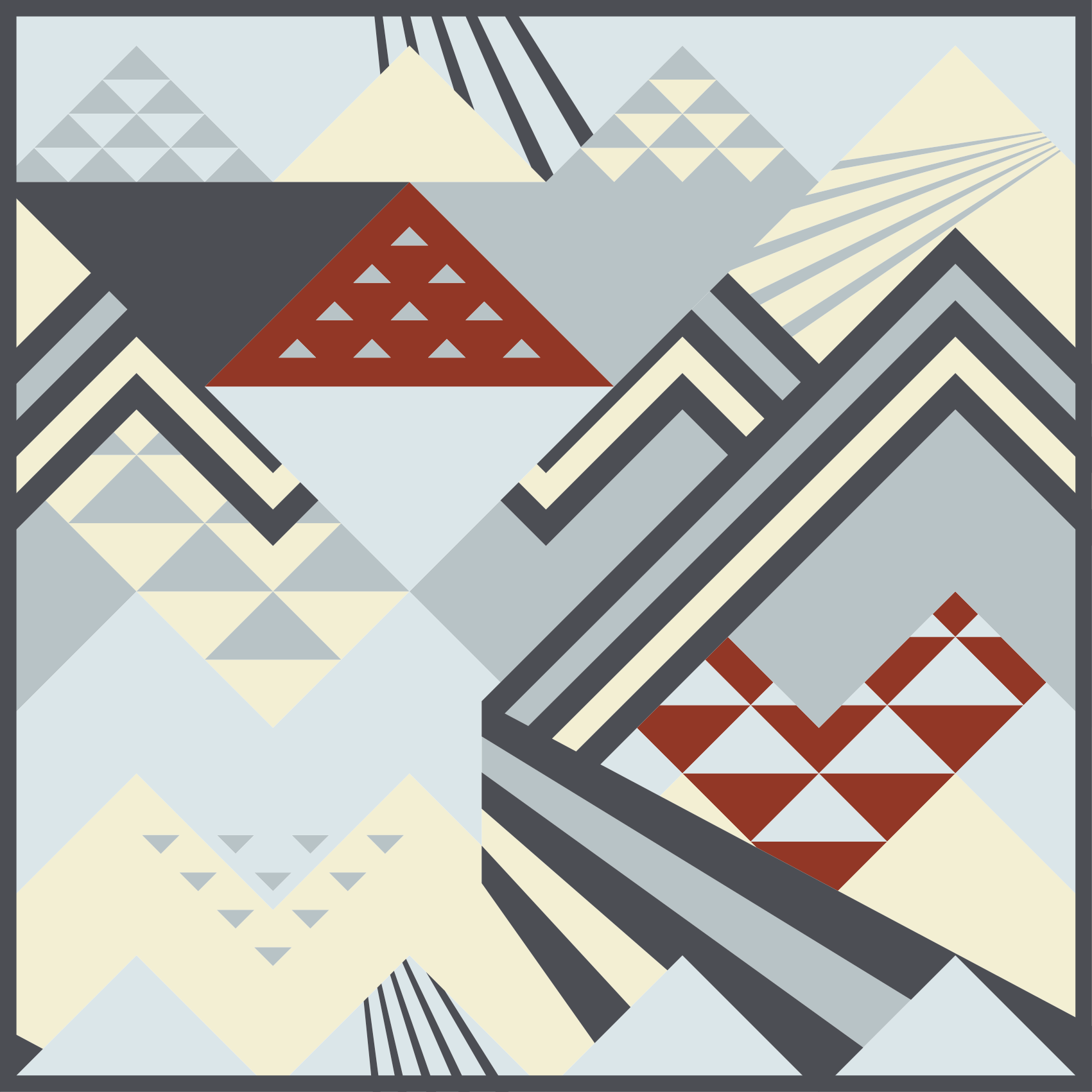 Covor de vinil geometric forme moderne gri - TenStickers
