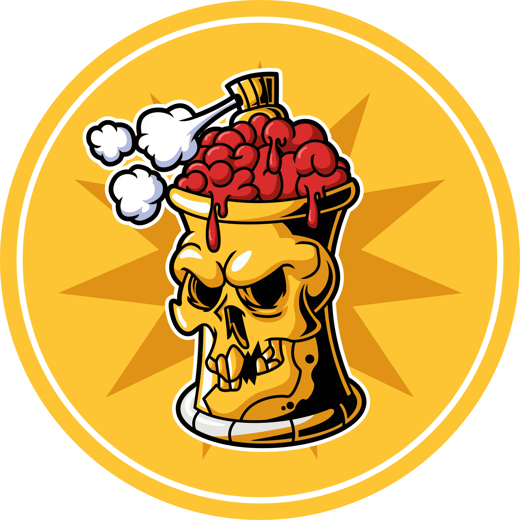 Covor de vinil Adolescenți bol cu craniu și creier - TenStickers