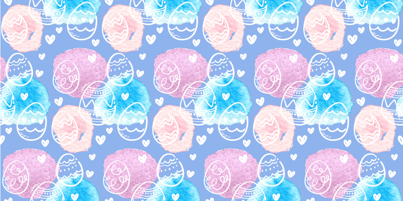 Alții covor de vinil ouă de paște colorate - TenStickers