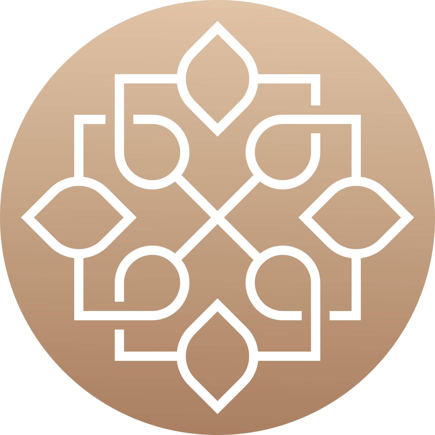 Covor vinil mandala motiv maro și alb - TenStickers