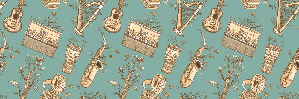 Alții covor de vinil idee de instrumente muzicale - TenStickers