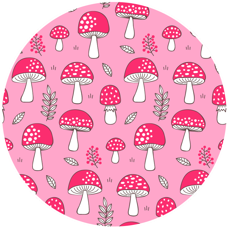 Covor de vinil pentru bucătărie cu ilustrație de ciuperci - TenStickers