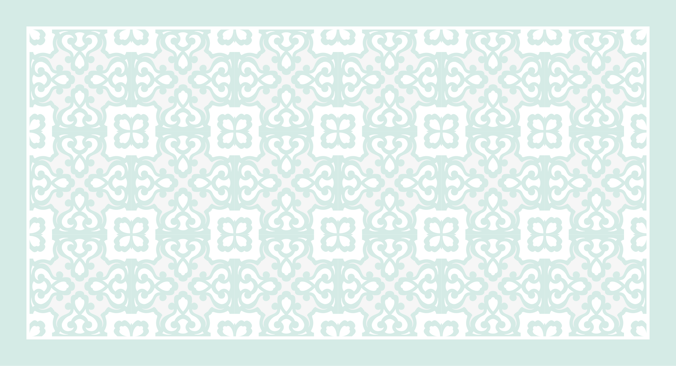 Covor vinil efect de țiglă turcoaz elegant - TenStickers