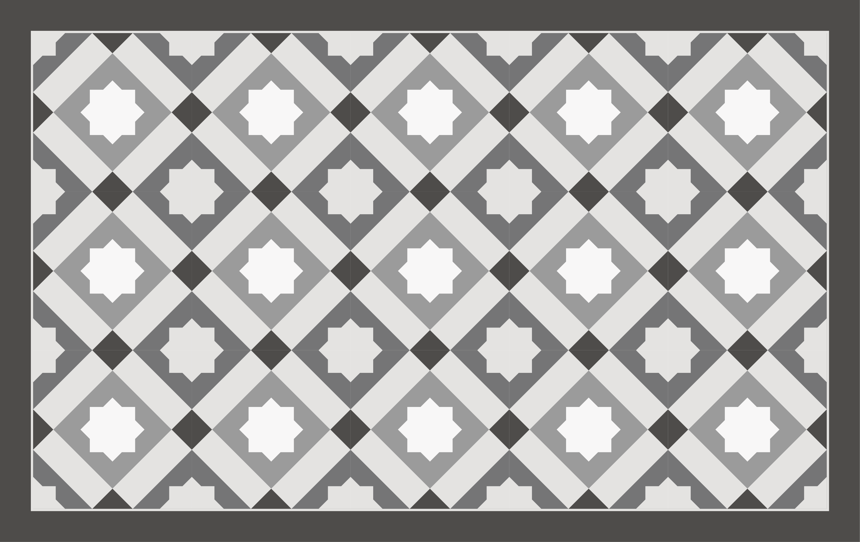 Covor de vinil mozaic gresie înstelată gri - TenStickers