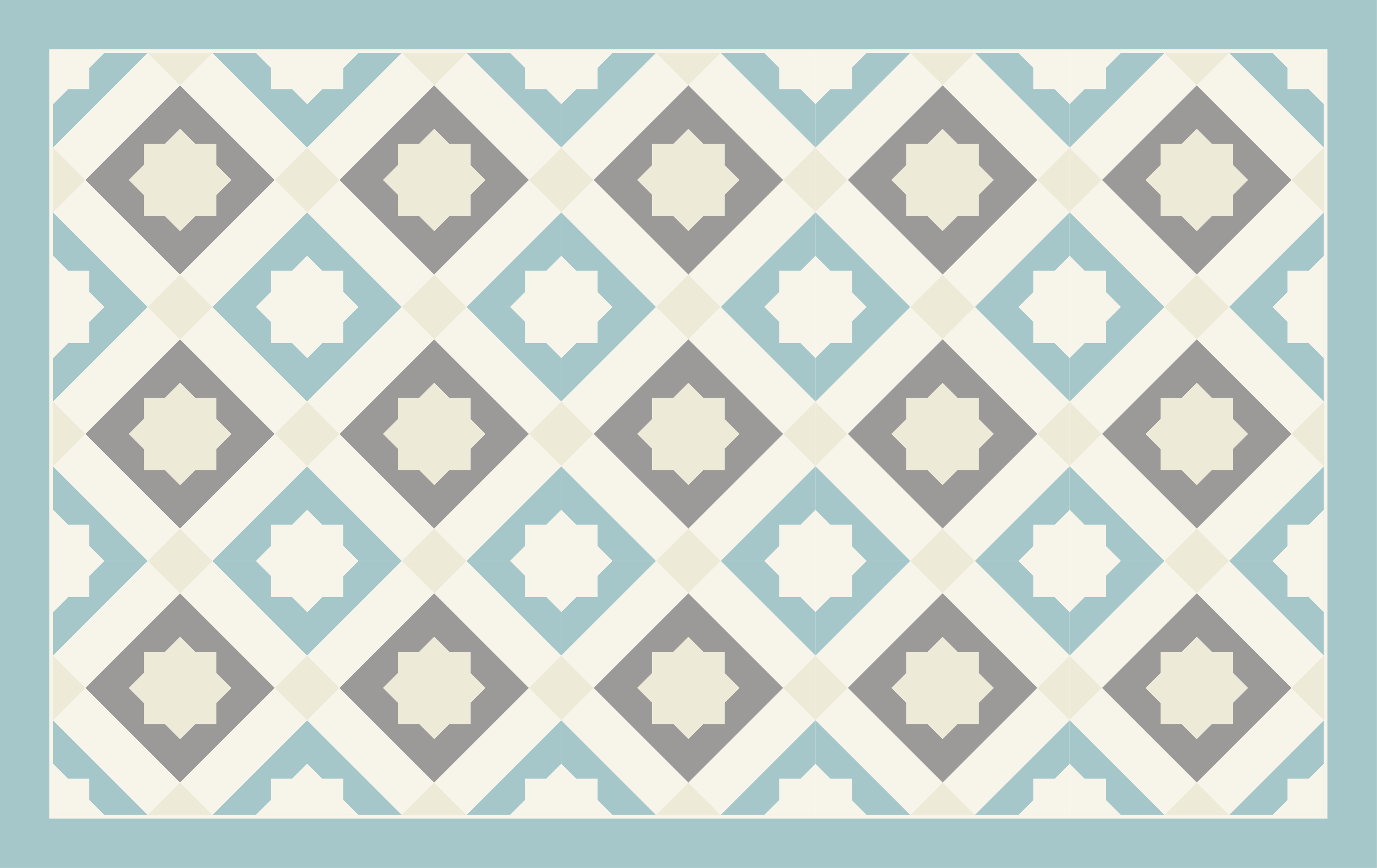 Covor vinil efect de țiglă motiv elegant de stea - TenStickers