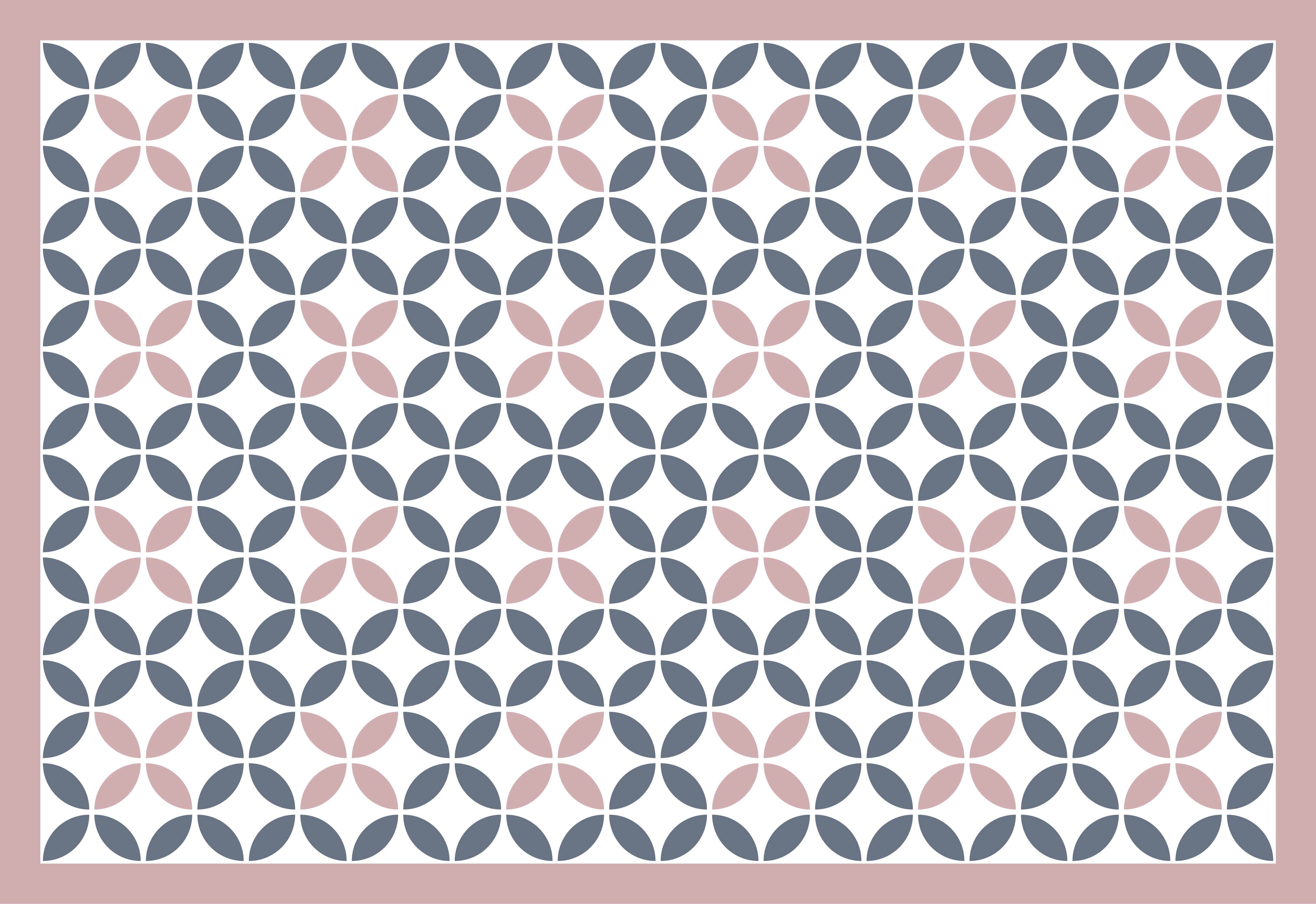 Covor de vinil mozaic design rotund bej și gri - TenStickers