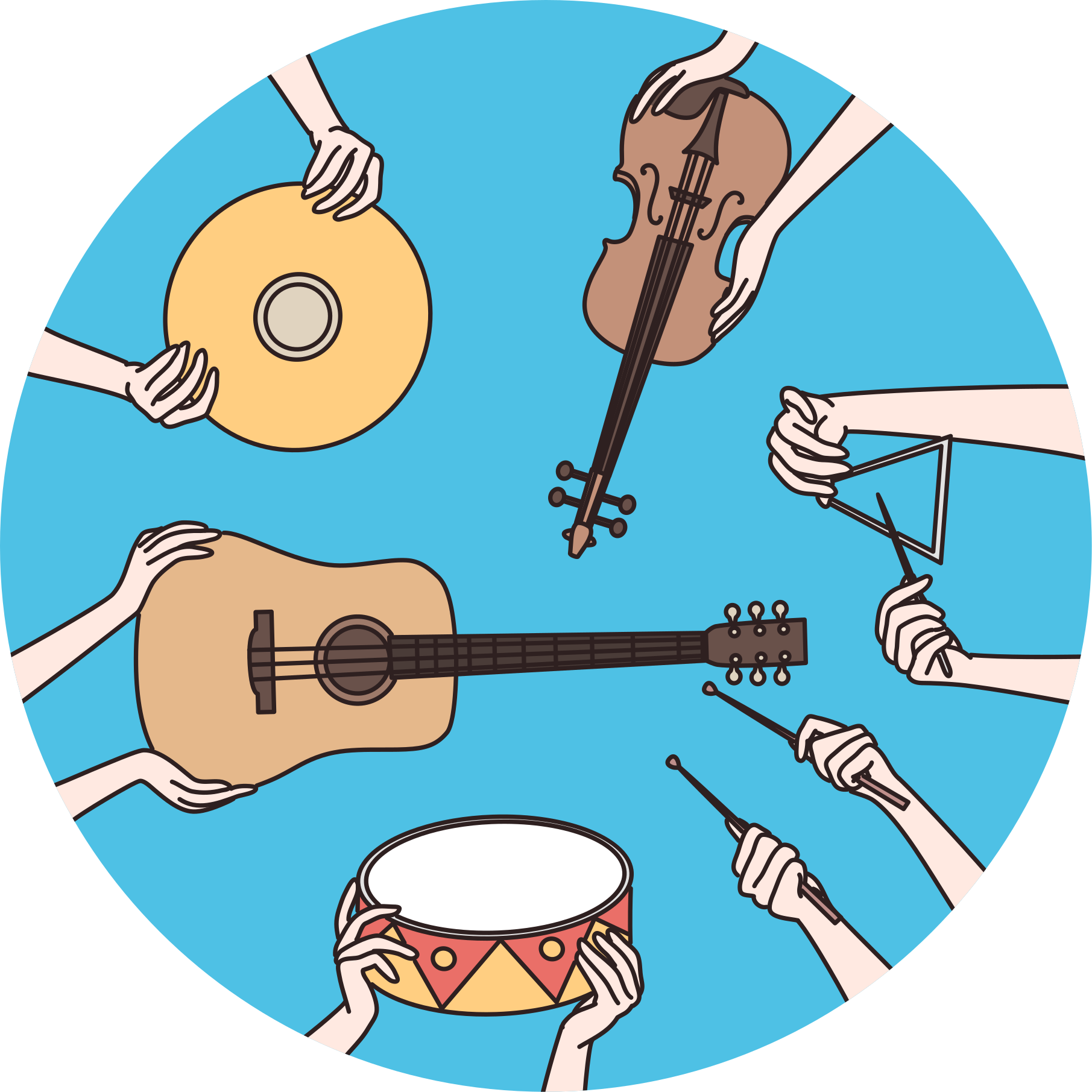 Instrumente muzicale covor pentru dormitor arte creative - TenStickers