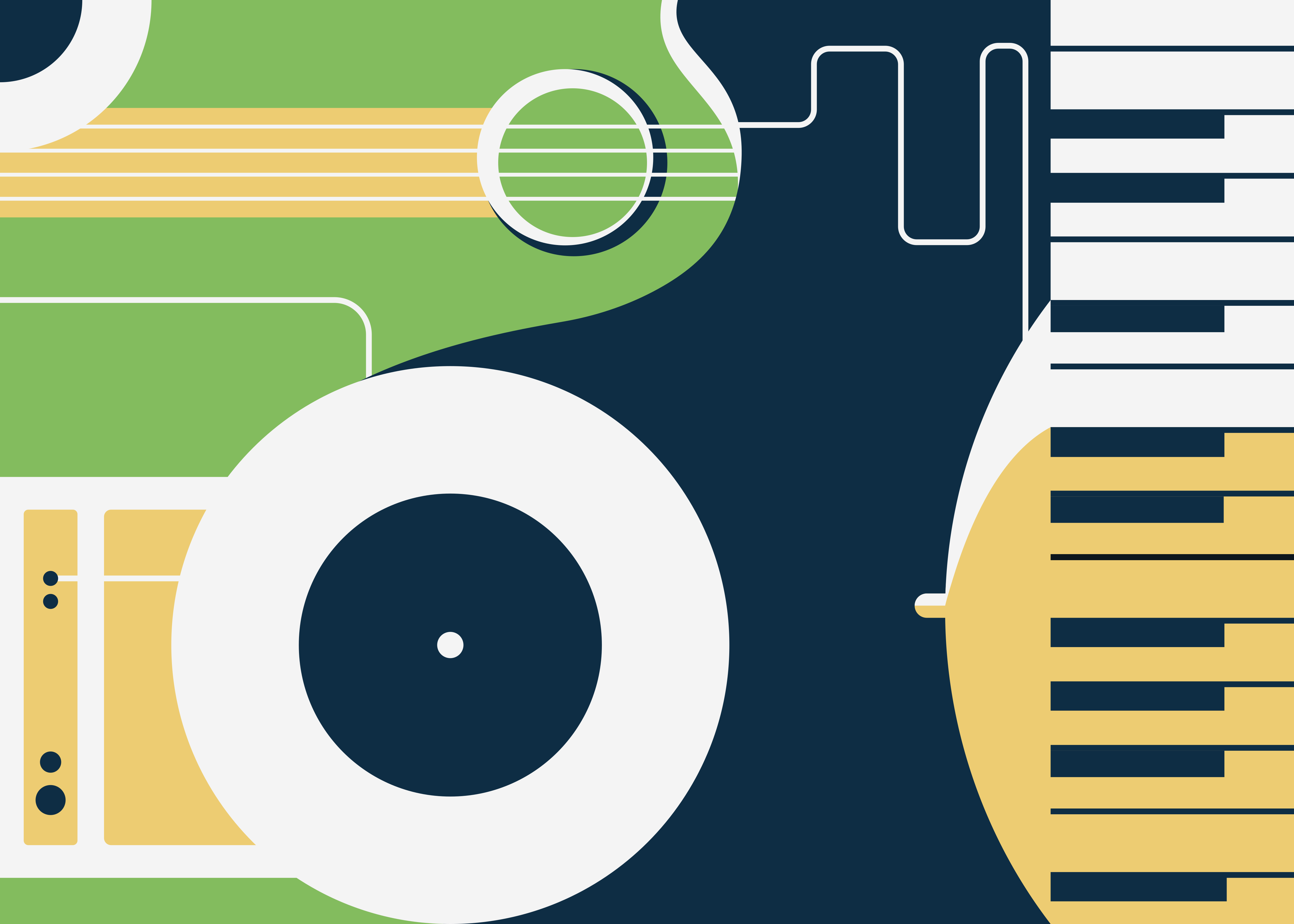 Covor de sufragerie în stil de artă muzicală abstractă - TenStickers