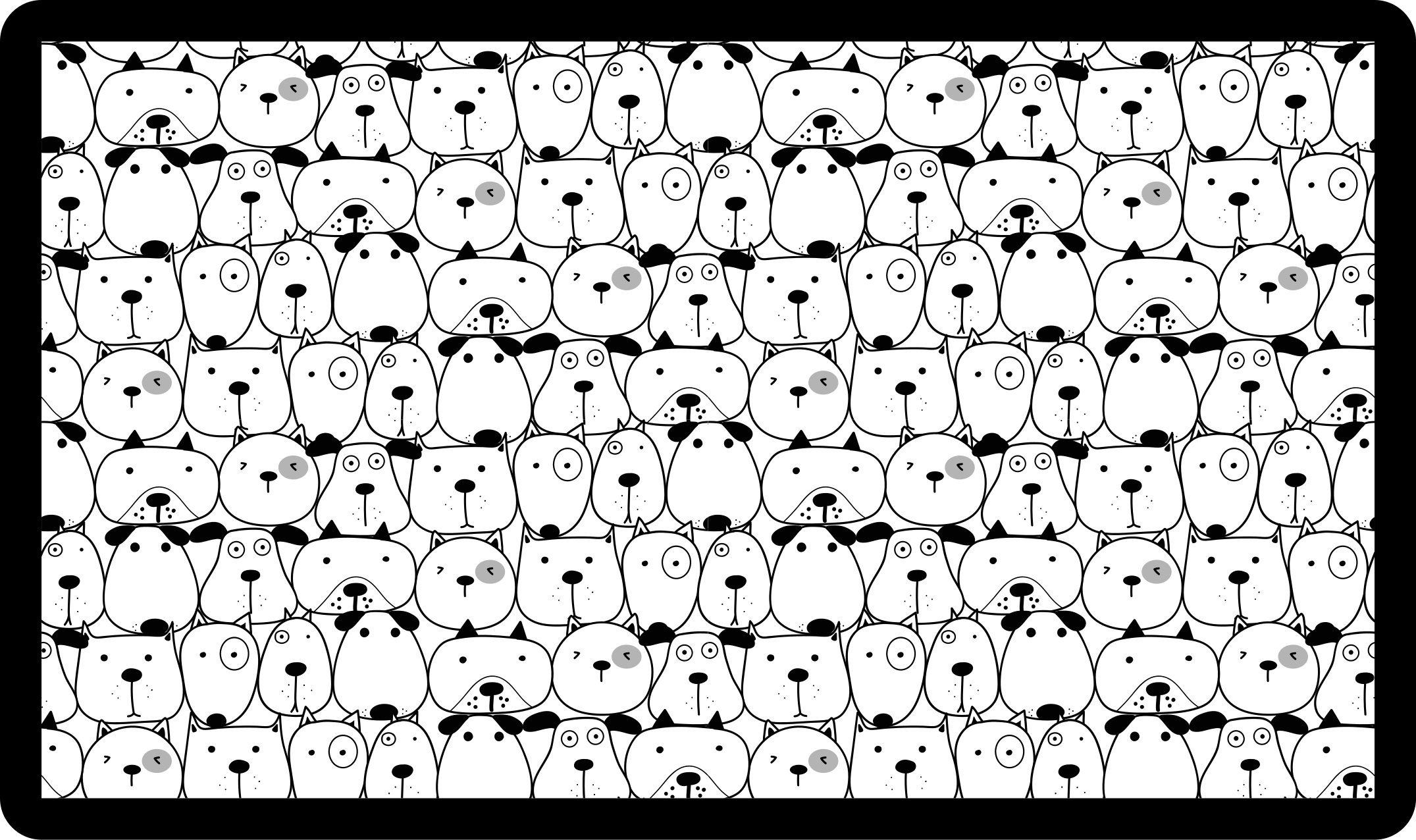 Covor vinil animal chipuri adorabile de creaturi - TenStickers