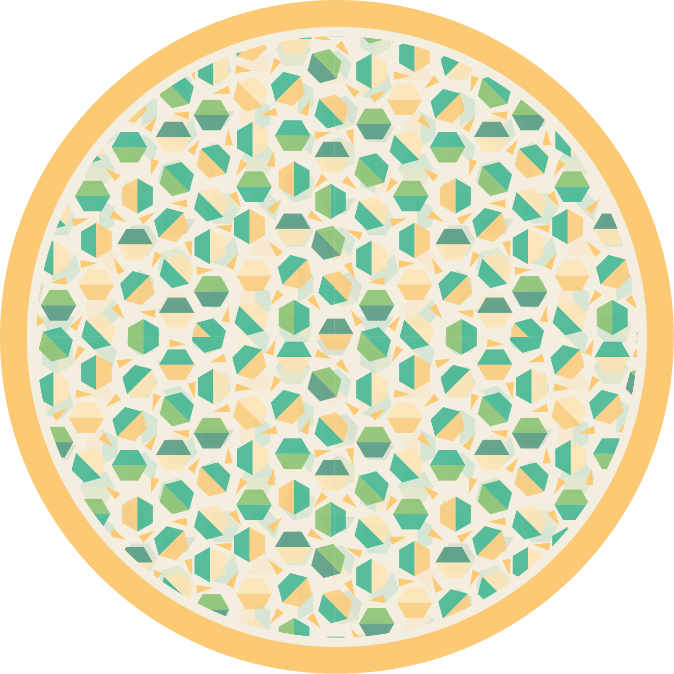 Pardoseală de baie cu model hexagonal colorat - TenStickers