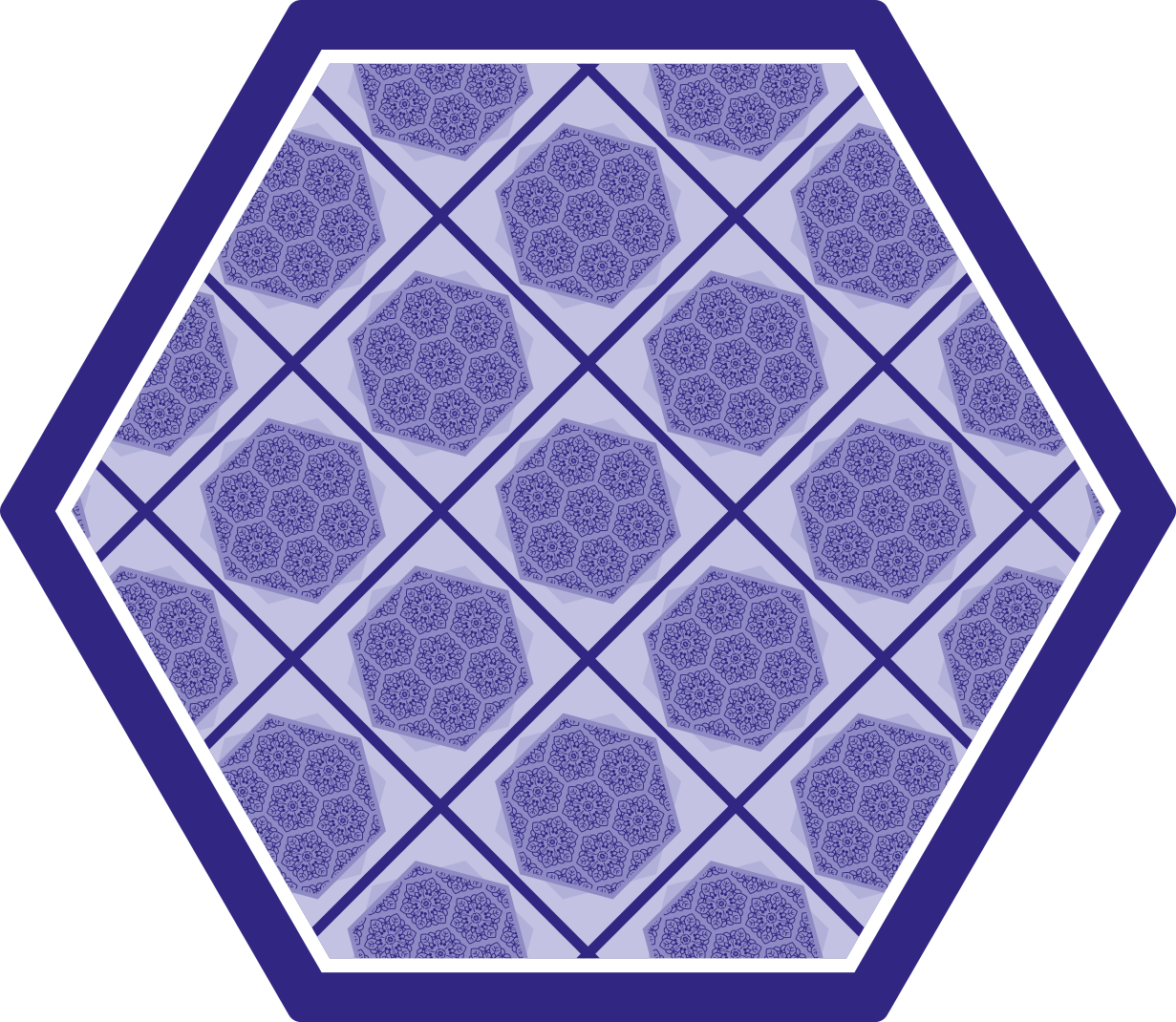 Pardoseală mare de gresie în formă de hexagon - TenStickers