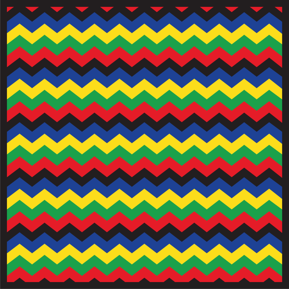 Covor de vinil geometric element zigzag plin de viață - TenStickers