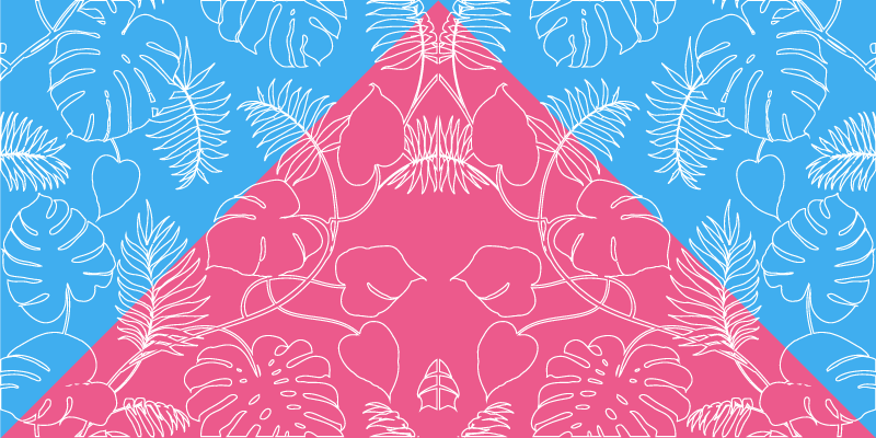 Covor vinil cu aspect de natura ideea frunzelor tropicale - TenStickers
