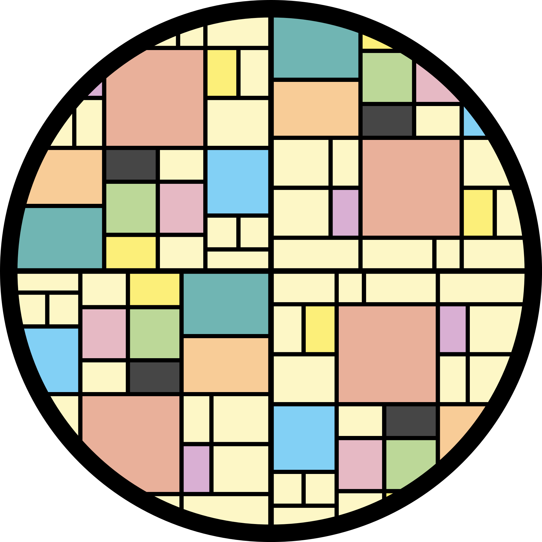 Covor de vinil geometric cu model colorat în blocuri - TenStickers