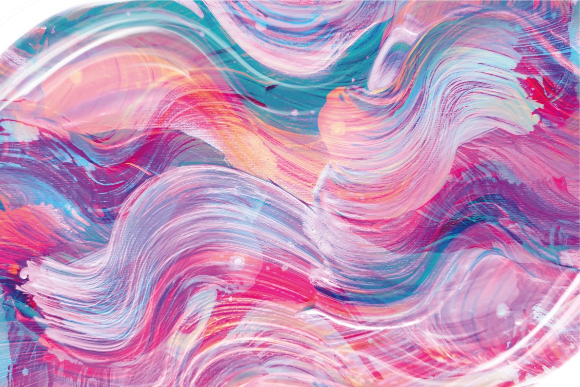 Alții covor de vinil curbe abstracte vibrante - TenStickers