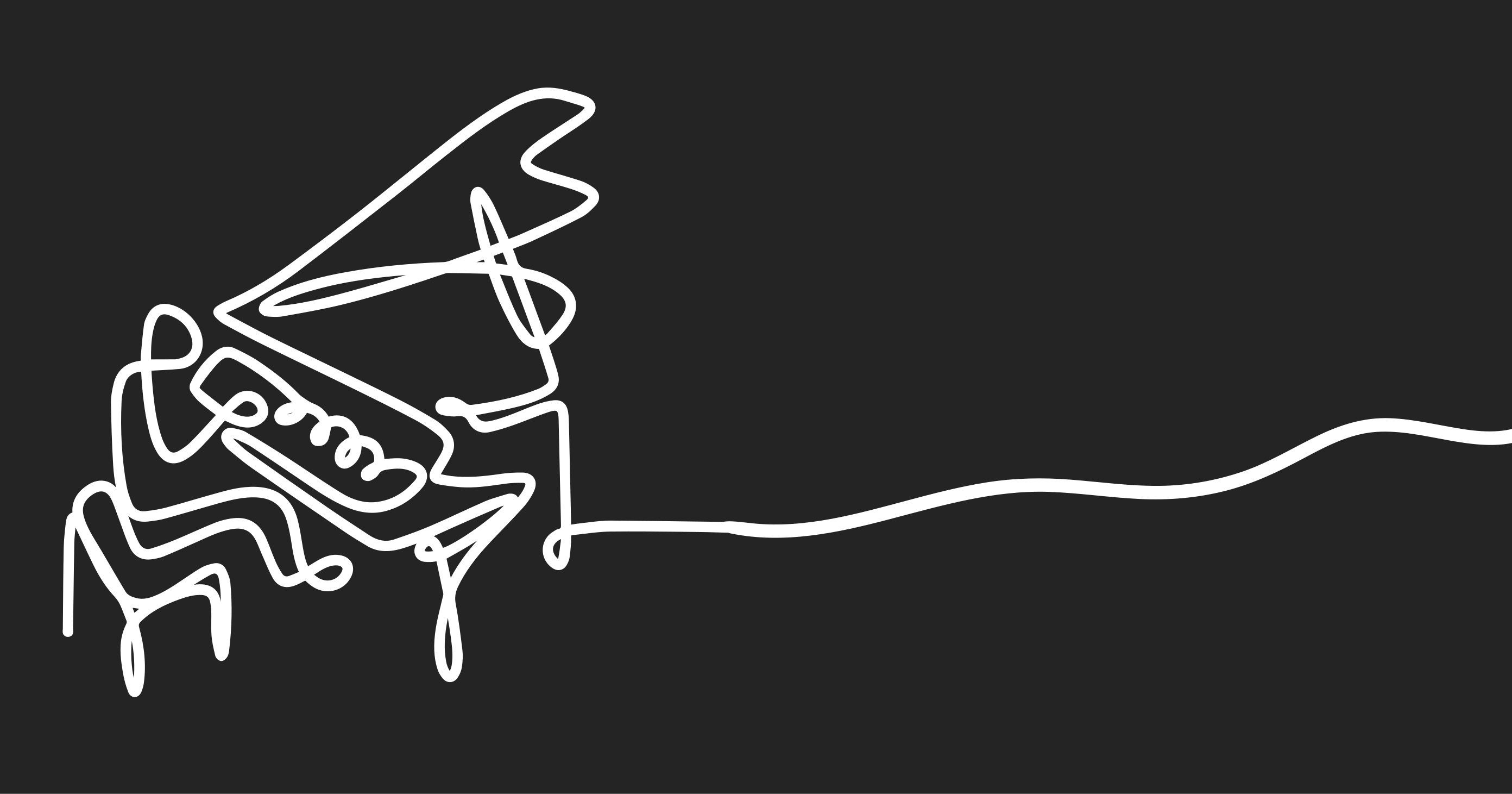 Covor vinil modern pian line art - TenStickers