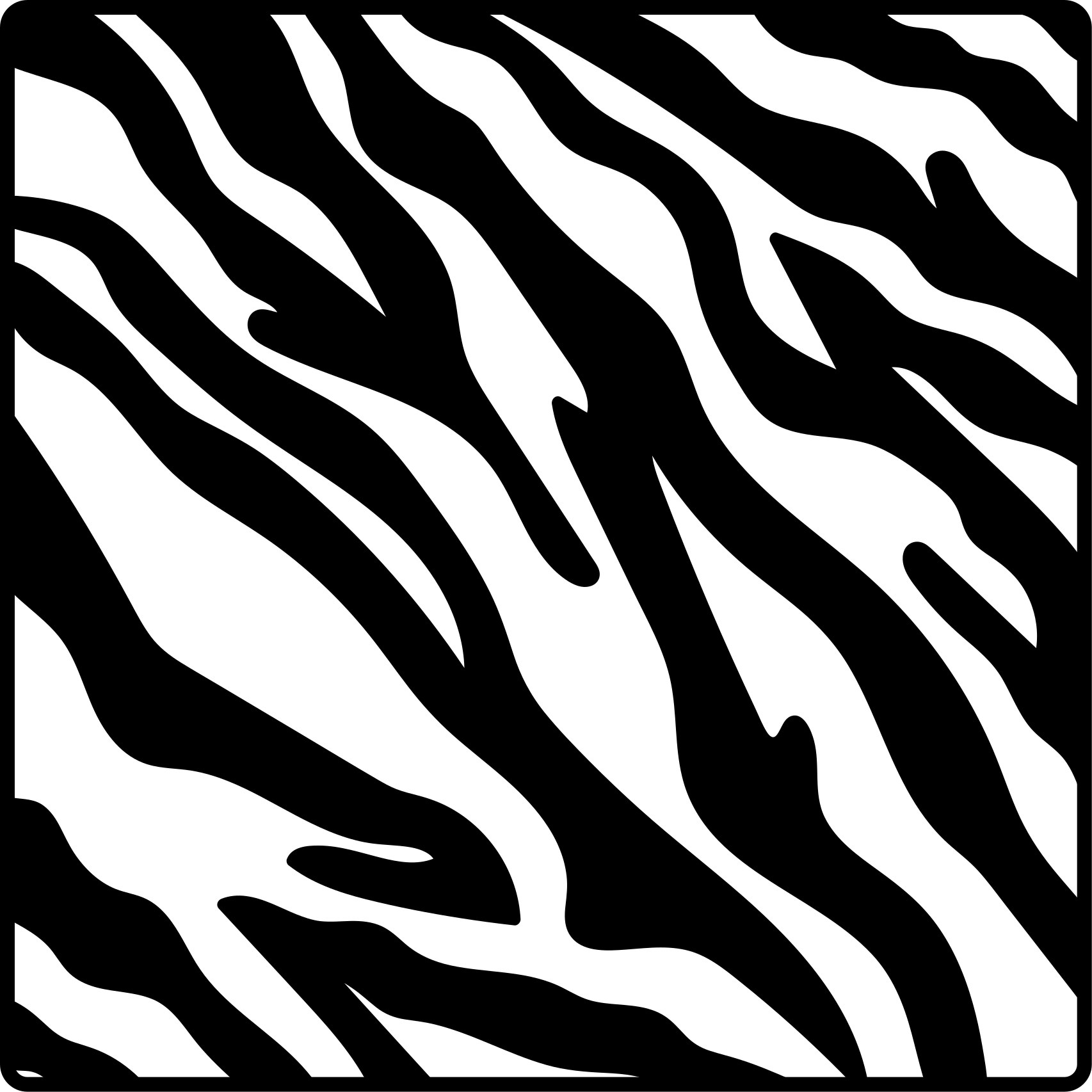 Covor vinil print animalier stil zebra - TenStickers