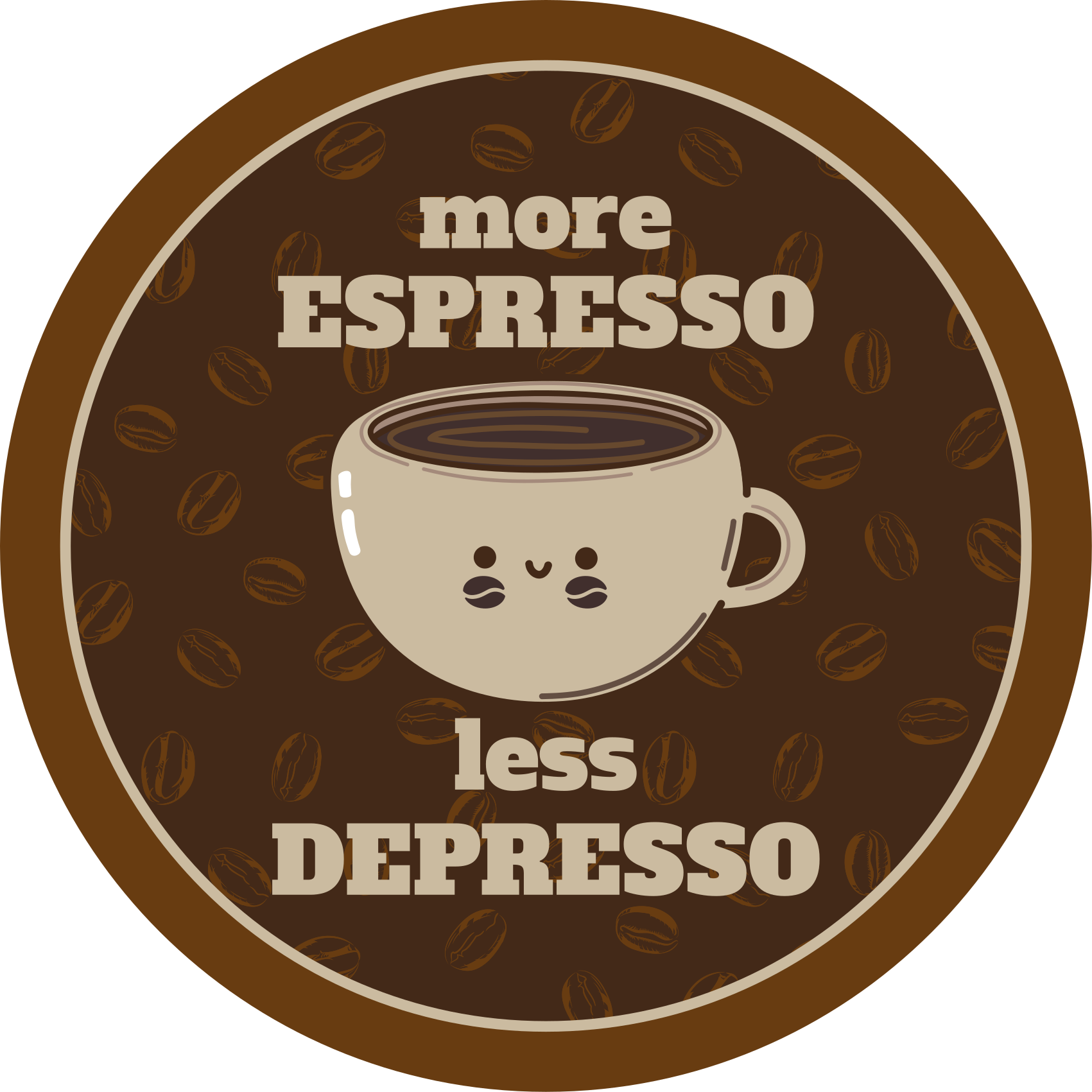 Covoare de vinil cu fraze mai mult espresso mai puțin - TenStickers