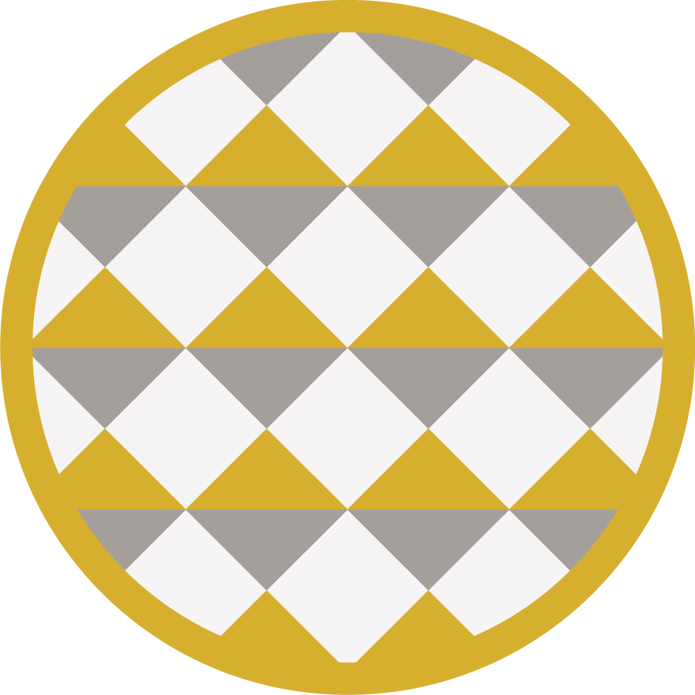 Covor de vinil geometric cerc cu model de diamant - TenStickers