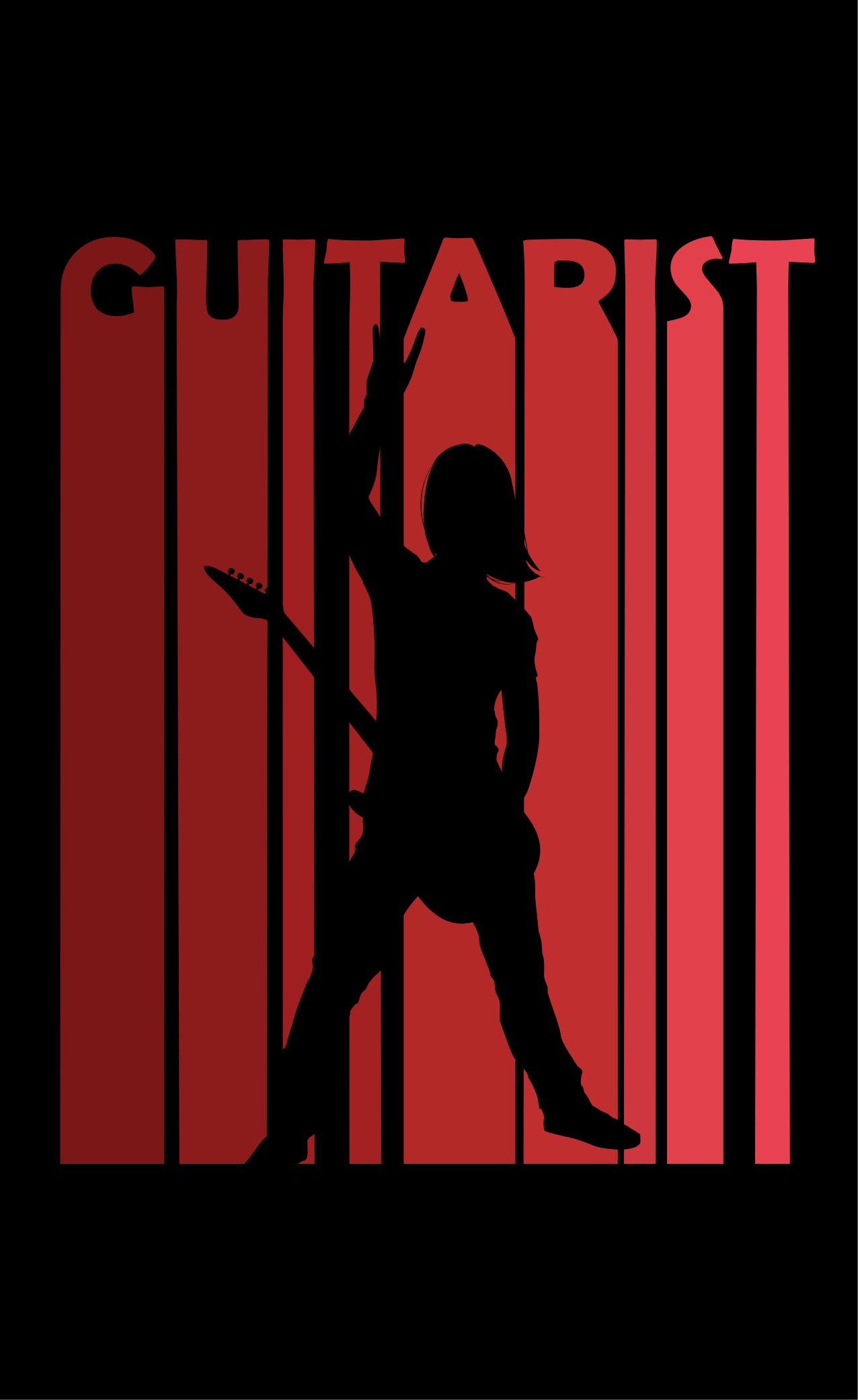 Covor de vinil texturat silueta chitaristului - TenStickers