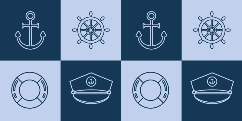 Gresie simboluri marine gresie podea bucatarie - TenStickers