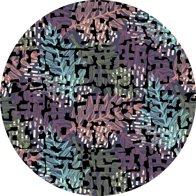 Covor vinil flori și plante elemente botanice cu frunze - TenStickers