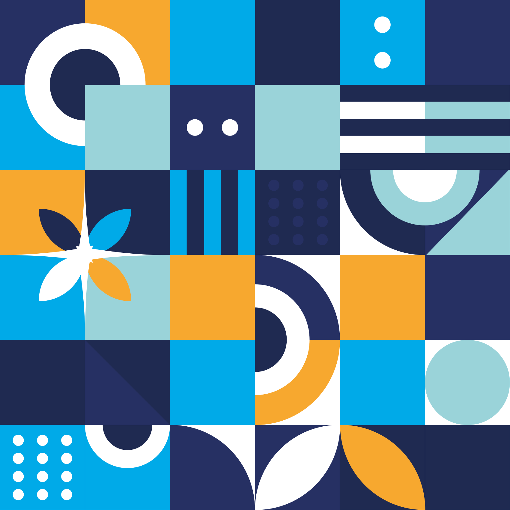 Covor vinil efect de țiglă forme geometrice de culoare - TenStickers