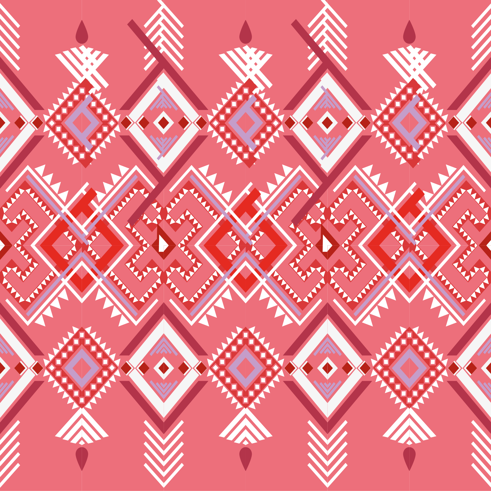 Covor de vinil etnic mozaic cu model tribal - TenStickers